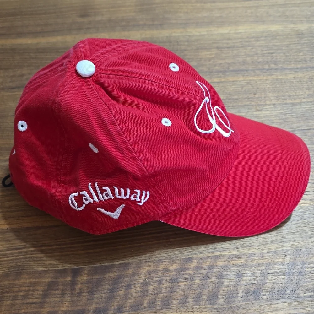 Red Embroidered Cap - Picture 2 of 5